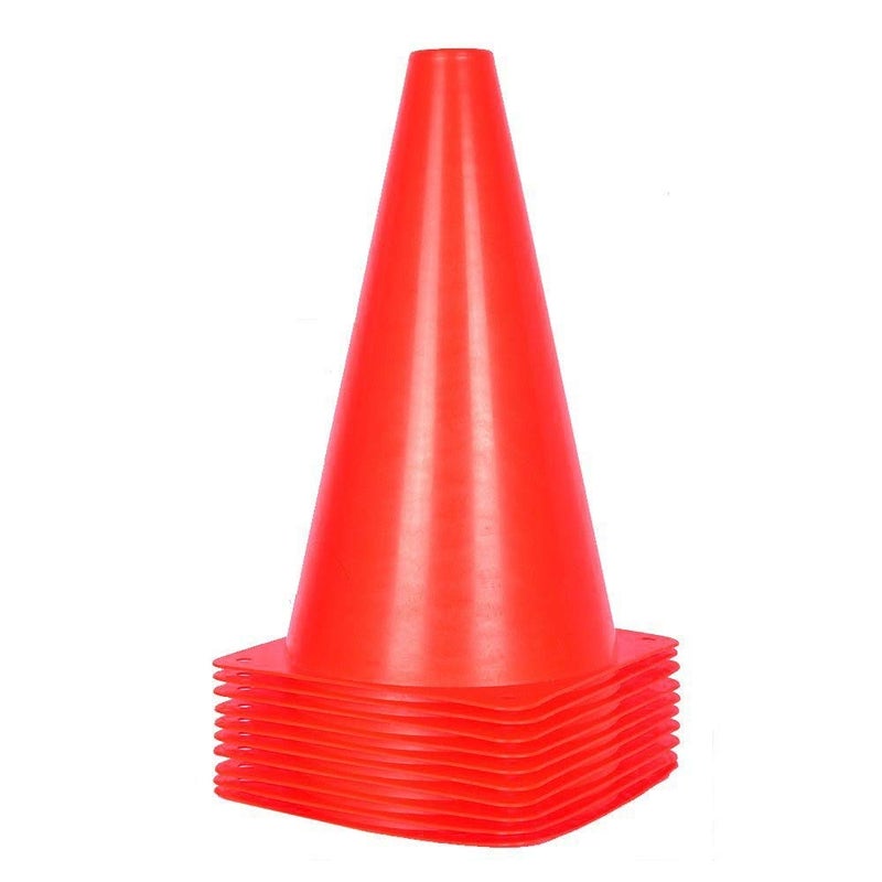 Alyoen 9 inch Traffic Cones, Plastic Sport Cones, Red Soccer Training Cones for Outdoor Activity & Festive Events (Sets of 10/15/ 20) - Image 1